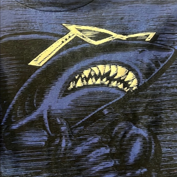 Maui and Sons Blue Shark Graphic Kids T-Shirt - Picture 3 of 4